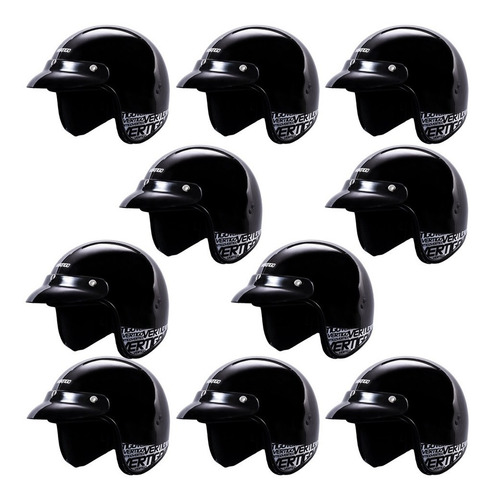 Imagen 1 de 6 de Vértigo Pack X 10 Casco Moto Abierto V10.
