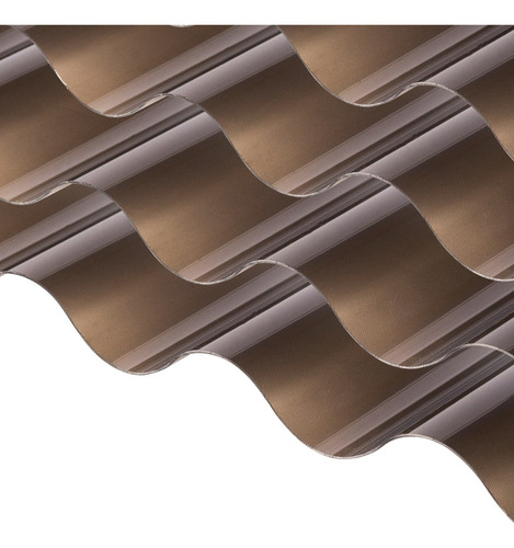 Chapa Policarbonato Sinusoidal 0.8mm Color Fumê