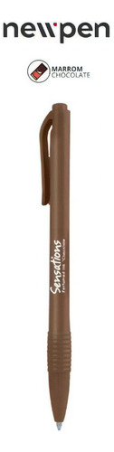 Caneta Esf. Clic Sensation 0,7mm Marrom Chocolate Newpen