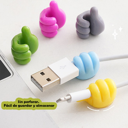 Ganchos En Forma De Pulgar Para Organizar Cables De Datos,20