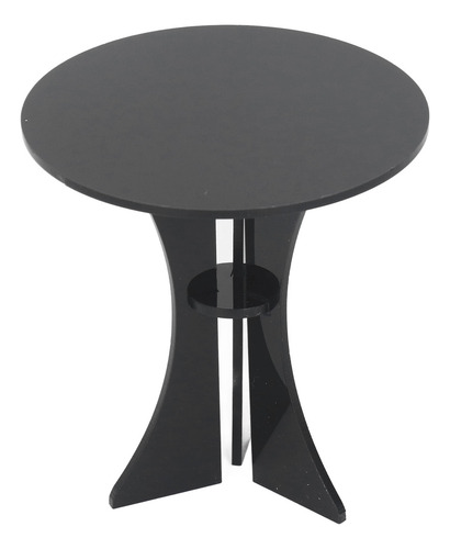 Mesa Redonda Con Forma De Casa De Muñecas, Negra, Estable, D