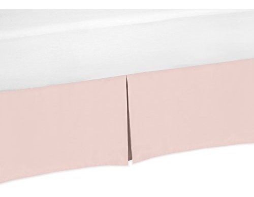 Sweet Diseños Jojo Blush Pink Baby Girl Cuna Cama Falda Plis