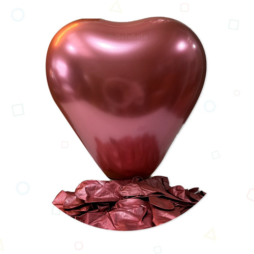 Bola Bola Corazon Chrome 10 /set De 50pzc/u Mismo Color