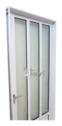 Puerta aluminio blanco Reforzada Modelo 179 de 080×200 Con Postigo –  Aberturas Torri