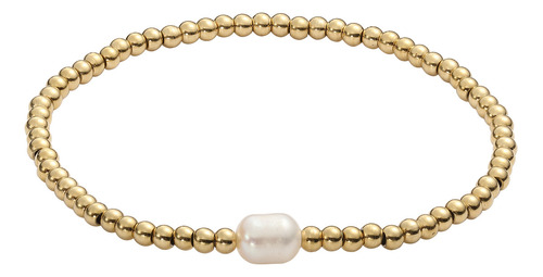 Pulsera De Acero Inoxidable Enso Para Mujer Ejb3298g Dorado Diámetro 6.5 Cm Largo 20 Cm