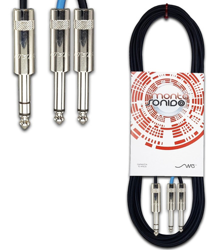 Cable Audio Plug Trs Stereo A 2 Plug Mono Ts 10 Mts Neutrik