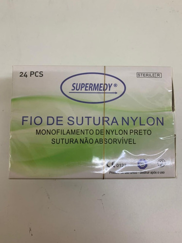 Fio De Sutura Em Nylon 3-0 Com Agulha 3,0 Cm Cx C/24 Unidade