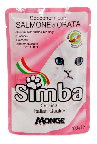 Simbax100gr Salmon Comida Gato 