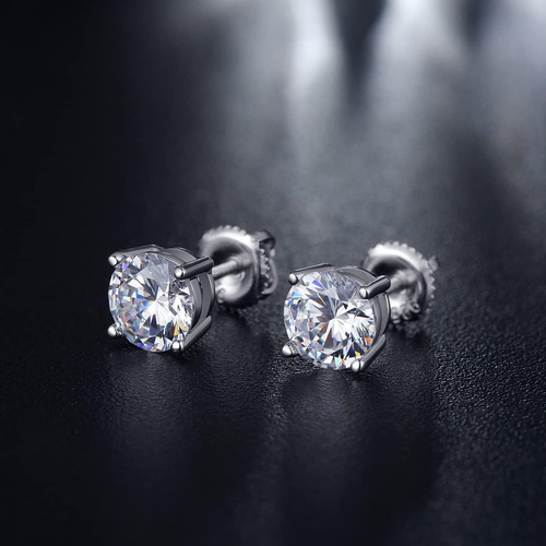 Elegantes Pendientes Stud Para Hombres Con Diamantes De 4 Mm
