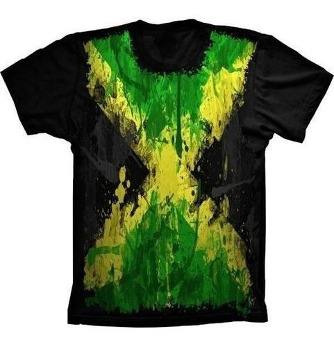 Camiseta Estilosa 3d Fullprint Bandeira Da Jamaica