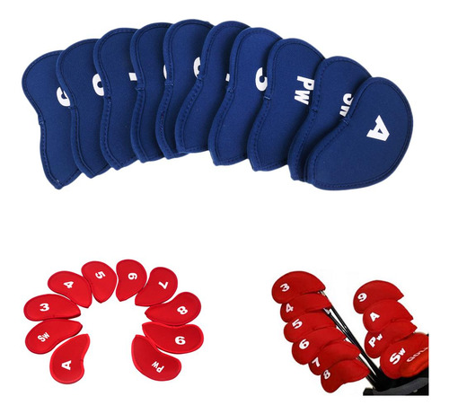 2 X 10 Piezas De Cubiertas Para Palos Para Golf Cabeza Azul