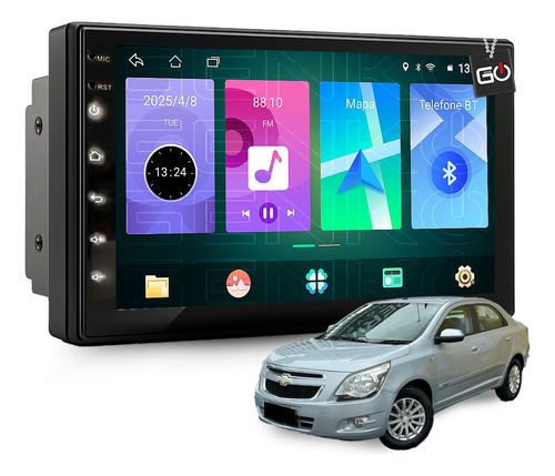 Multimidia Carplay Sem Fio 7p Gps Offline Cobalt 2011-18 Gps