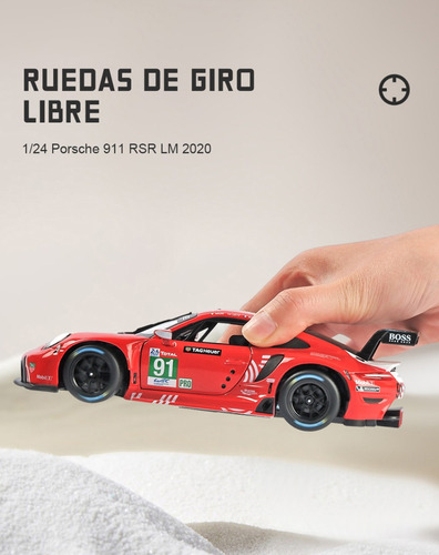 Vehículo De Carreras Burago 1/24 Porsche 911 Rsr Lm 2020 Fun