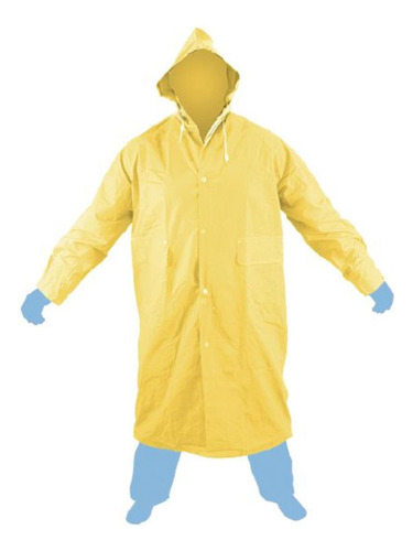 Impermeable Tipo Gabardina Talla L Toolcraft Color Amarillo