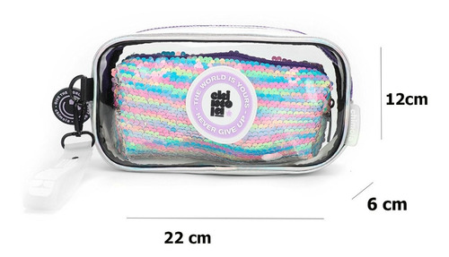 Cartuchera Chimola Canopla Shine Rainbow Escolar Infantil
