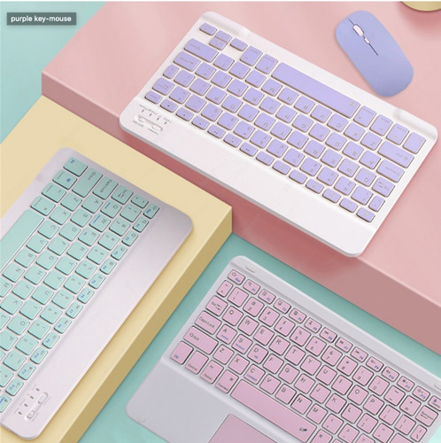 Funda Con Teclado Y Mouse Bluetooth Recargables Para iPad 5