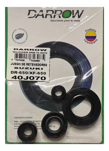 Estopera De Motor Moto Suzuki Dr650 Marca Darrow 