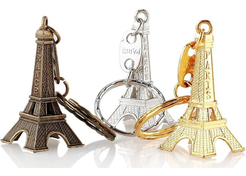 Torre Eiffel França Paris Metal Chaveiro 10 Unidades