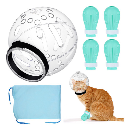 Bozal De Gato Para Aseo, Casco De Gato Petknows Para Aseo, C