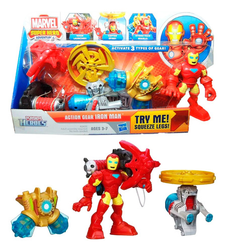 Marvel Iron Man Equipo Aventura Super Hero Adventures Hasbro