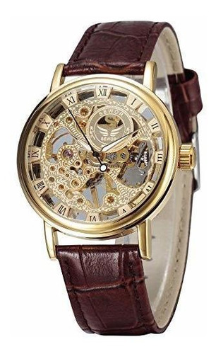 Sewor Hombres Retro Elegante Mecanico Reloj De Pulsera De Cu