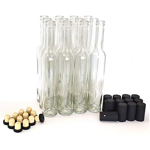 Nicebottles Botellas Bellissima, 375 Ml, Transparente P...