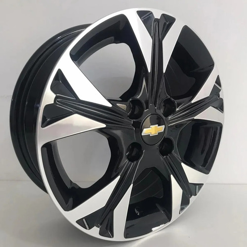 Rodas Chevrolet Cobalt Spin Aro 15 4x100 (jogo) + Bicos Cor Preto Com Diamantado