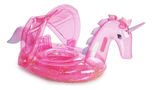 Flotador Inflable De Lujo De Un Unicornio Con Purpurina