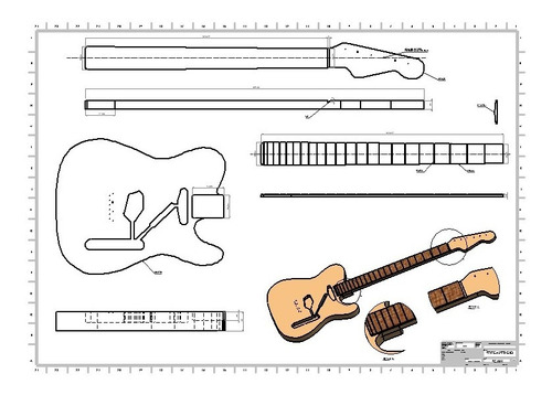 Guitarra Telecaster Mod. Fender - Projeto