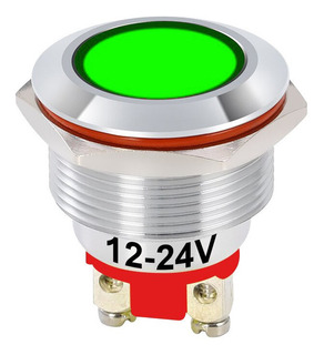 Luz piloto con luz de neón fluo verde 230vac convexo ip20 luz piloto 