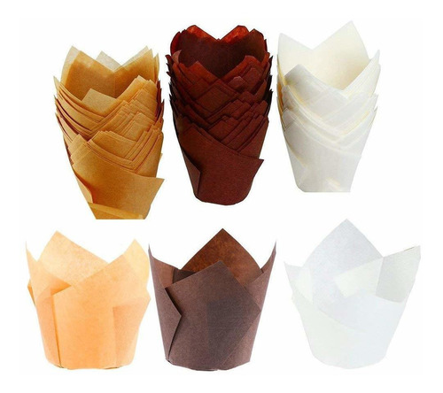 150 Pieces Tulip Baking Paper Cups Cupcake Muffin Liners Wra