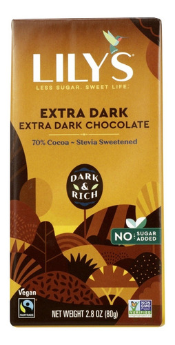 Lily´s Extra Dark Extra Dark Chocolate 80 G 