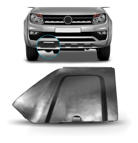 Tampa Reboque Parachoque Dianteiro Amarok 2016 17 2018 Preta