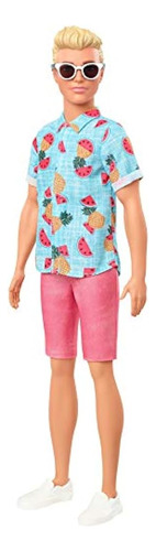 Muñeca Barbie Ken Fashionistas # 152 Con Cabello Rubio Escul