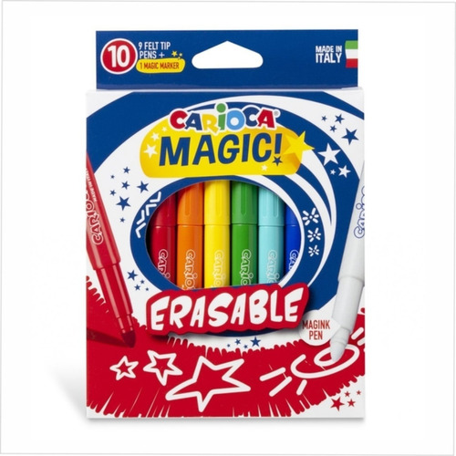 Marcadores Magic Borrables X10 Colores Carioca 