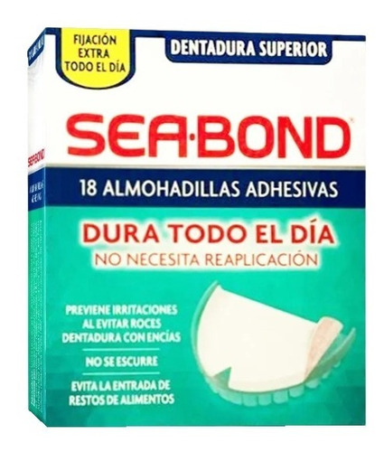 Almohadillas Dentadura Postiza Superior Adhesivas Sea Bond