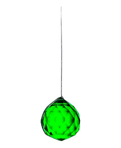 Silant Caireles Esfera 3,5 Cristal Color Verde Arañas F Shui
