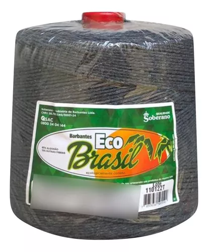 Linha De Crochê Colorida Eco Brasil 6 Fios 1 Kg Barbante Cor Chumbo