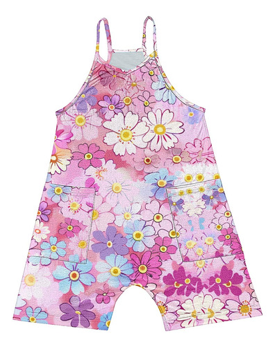 Conjunto De Pantalones Cortos De Verano Con Tirantes Para Ni