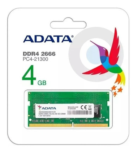 Memoria Ram Adata Ddr4 4gb 2666 Portátil 