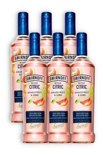 Bitter Aperitivo Smirnoff Citric Grapefruit & Lime X6u 700ml