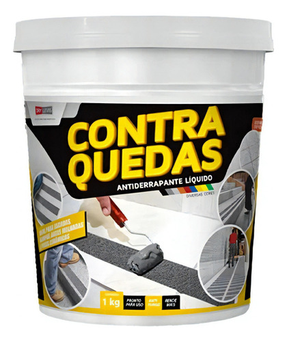 Antiderrapante Líquido Contra Quedas Cinza Médio 1kg