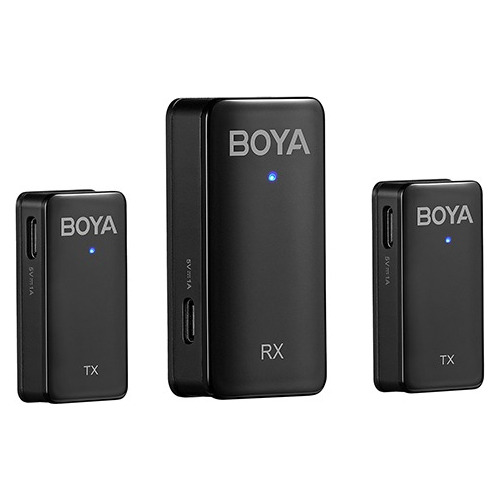 Set 2 Micrófonos Corbatero Inalambrico 2.4ghz Boya Wmic5 -m2