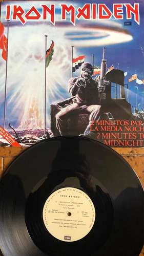 Iron Maiden Lp 2 Minutos Para Media Noche Vinilo Rock 80s