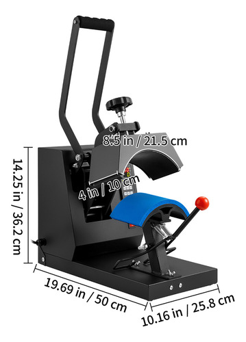 Vevor Máquina Me Prensa De Calor Para Sombreros 4-en-1 Negro
