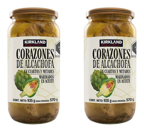 Corazones De Alcachofa Kirkland Signature 2 Pzas De 935 Gr