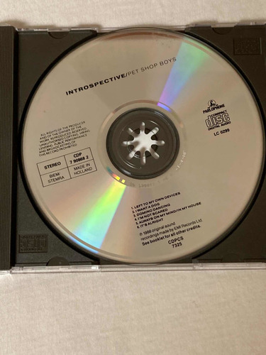 Pet Shop Boys / Introspective Cd 1988 Impecable Ee.uu. (Usado)