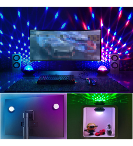 Jogo De Festa Ambient Night Light Magic Light Mini Ball Soun