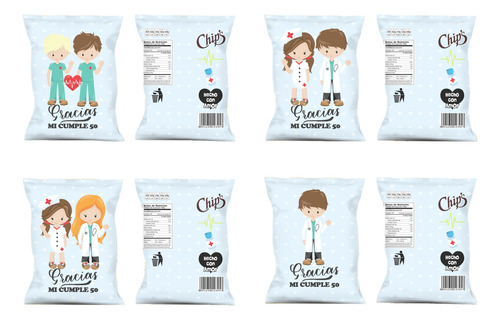 Chip Bag Kit Imprimible Bolsitas Golosineras: Médico