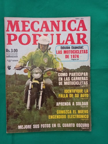 Revista : Mecanica Popular 1974 Abril Vol 27 N* 4 (Usado)